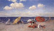 William Merrit Chase At the Seaside oil on canvas